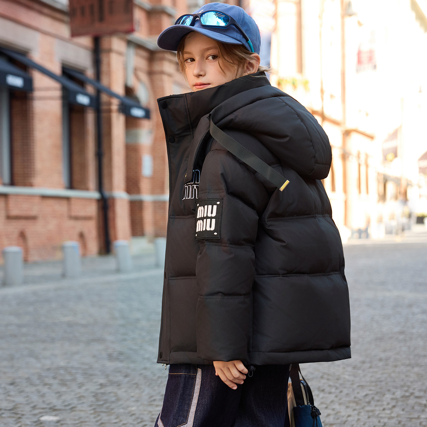 正品巴拉品男童羽绒服2025新款中大童中长款儿童加厚保暖冬季外套