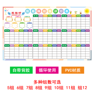 班级小组评比栏墙贴文化布置红花台光荣榜表扬栏你追我赶计划表