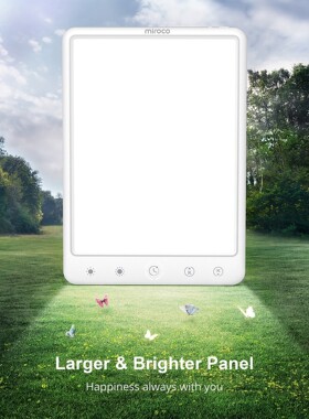 充电款Miroco无紫外线10000 Lux LED理疗灯