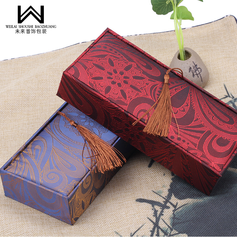 珠宝首饰盒流苏腰果梳子盒饰品收纳吊坠项链包装盒礼物盒子中国风