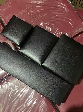 黑色斜格直角首饰包装盒印logo礼物单品戒指盒吊坠盒手镯盒项链盒
