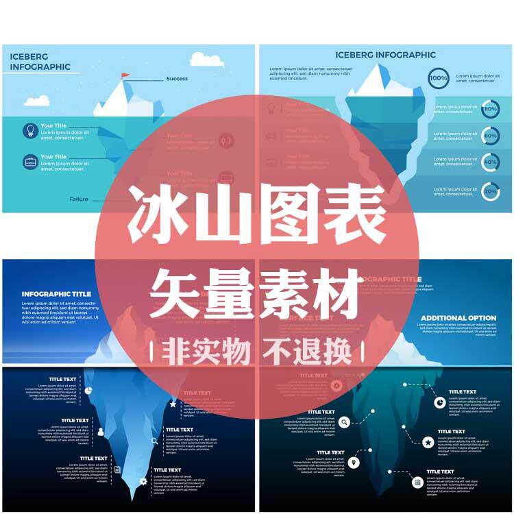 a1170冰山图表表格ppt模板个人竞争力模型eps设计素材ai矢量图