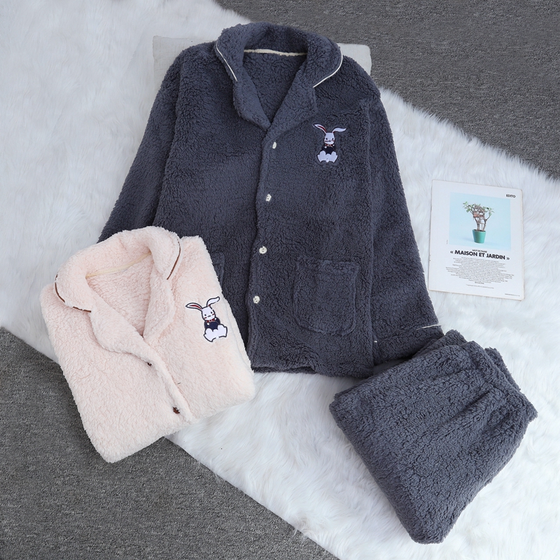 情侣法兰绒大码加厚家居服