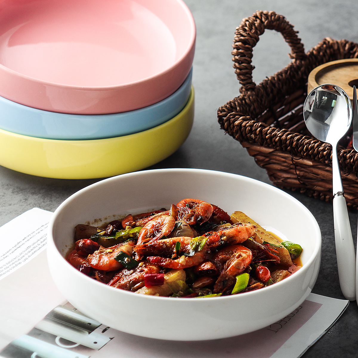 创意北欧陶瓷水果法海水果沙拉碗