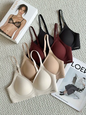 laperla 意大利版烫钻聚拢磨毛bra一片式文胸烫钻肩带超薄舒适