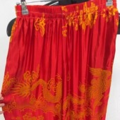 老软缎满分桑蚕丝面料国风裤 子