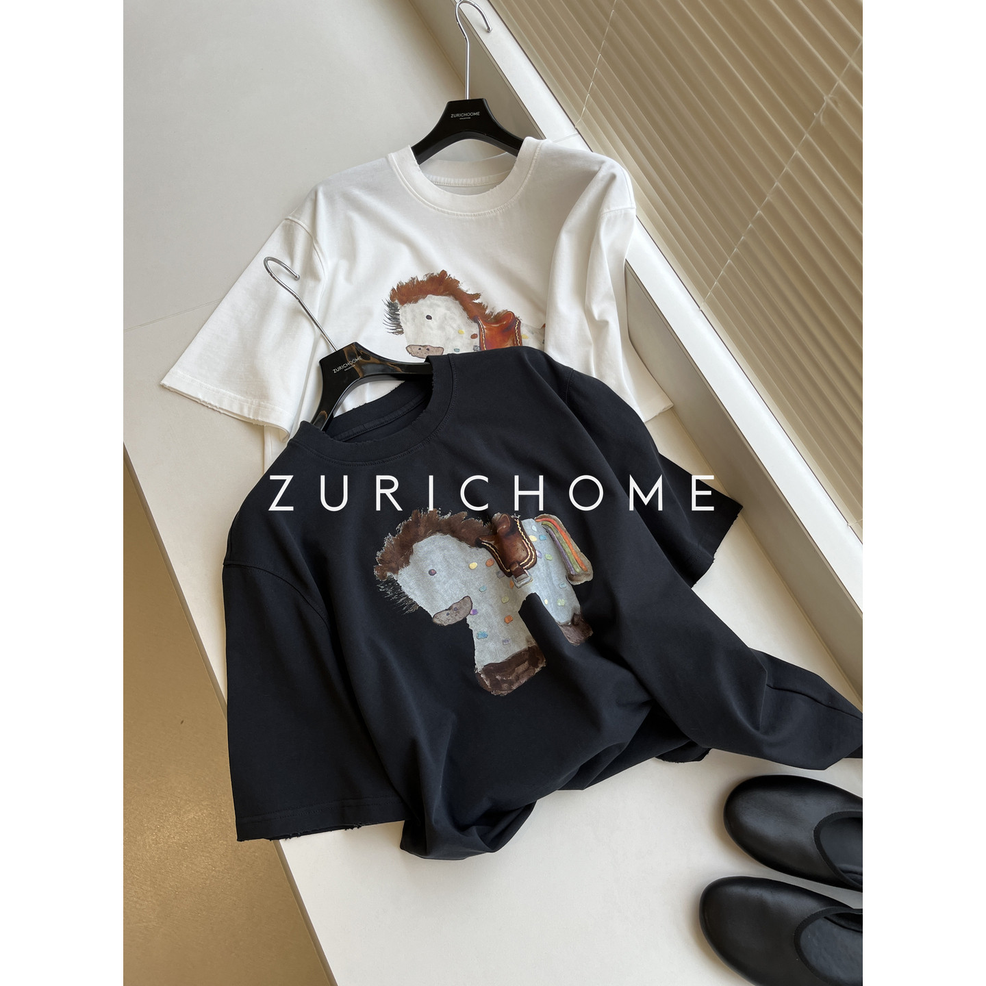 ZURICH HOME 可可爱爱 四季使穿 可爱彩红小马童趣印花短袖T恤,女装/女士精品,T恤,淘宝优惠券,粉丝福利购,淘宝优惠卷