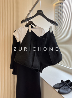 ZURICH HOME趣味可爱花包铝丝塑形短裤 洋气青春灰色羊毛花包短裤