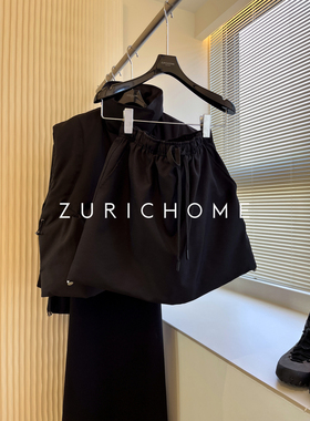 ZURICH HOME 休闲俏皮可爱 可做花包裙 小短款黑色保暖羽绒半裙