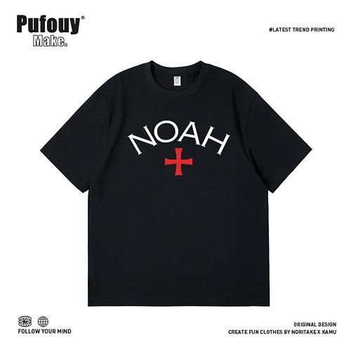NOAH MARS美式街头初代远征军十字架男女短袖小众潮牌宽松纯棉T恤