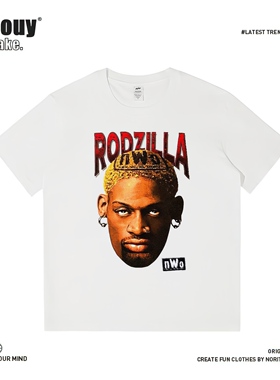 Dennis Rodman大虫罗德曼美式潮牌短袖T恤vintage高街复古FOG半袖