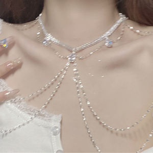 美神降临大胸性感胸链身体链高级感饰品纯欲流苏配饰女bibgbing