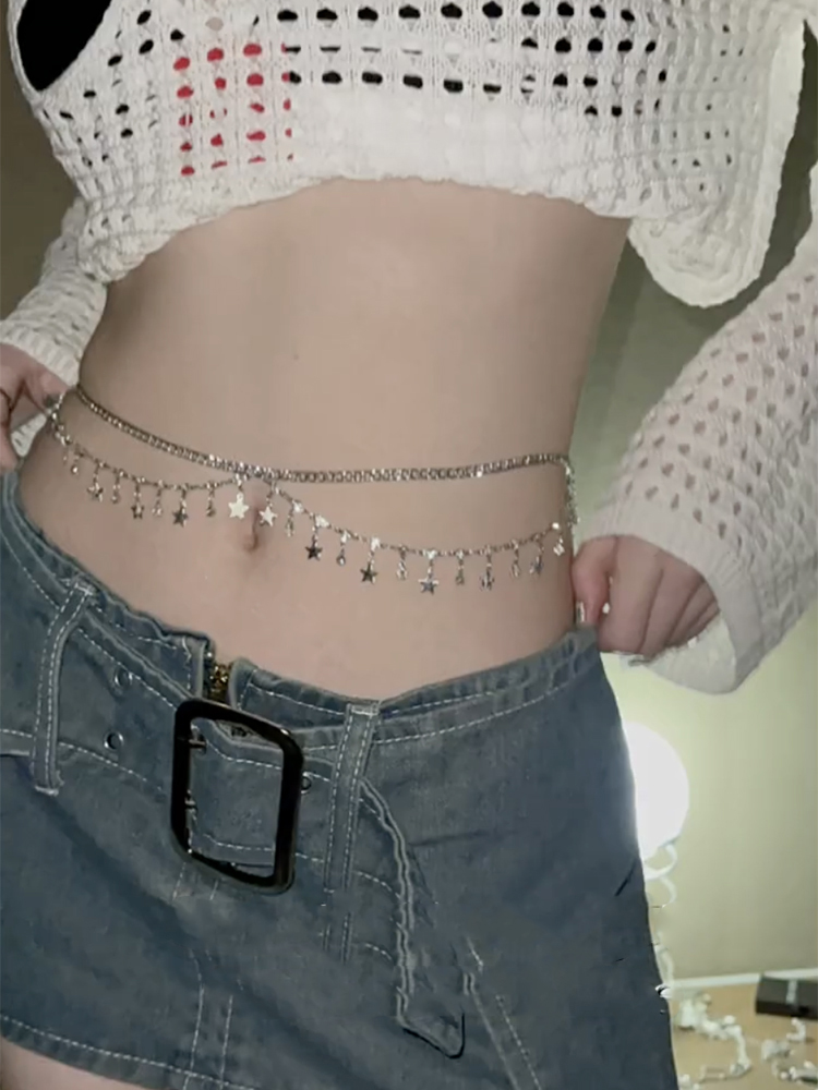 音乐节穿搭心机性感腰链