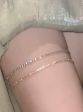 美少女的战饰 纯欲风性感镶钻腿饰链ins风个性百搭身体链腿环腿链