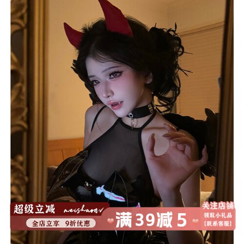 万圣节cos小恶魔天使闺蜜套装辣妹游乐场蓬蓬裙演音乐节黑暗穿搭