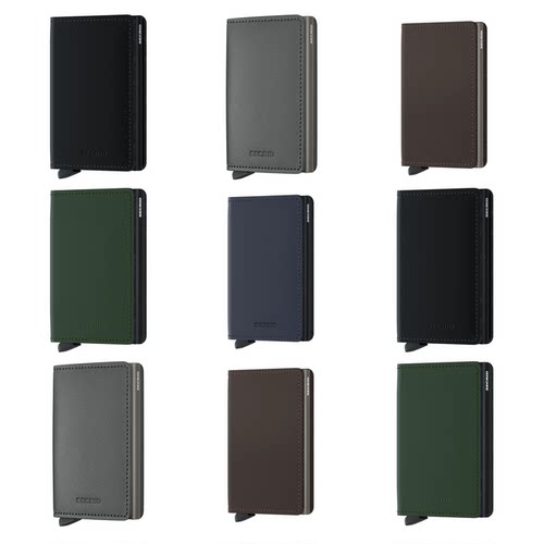 荷兰secrid slimwallet matte钱包弹出式卡包铝合金牛皮零钱硬币