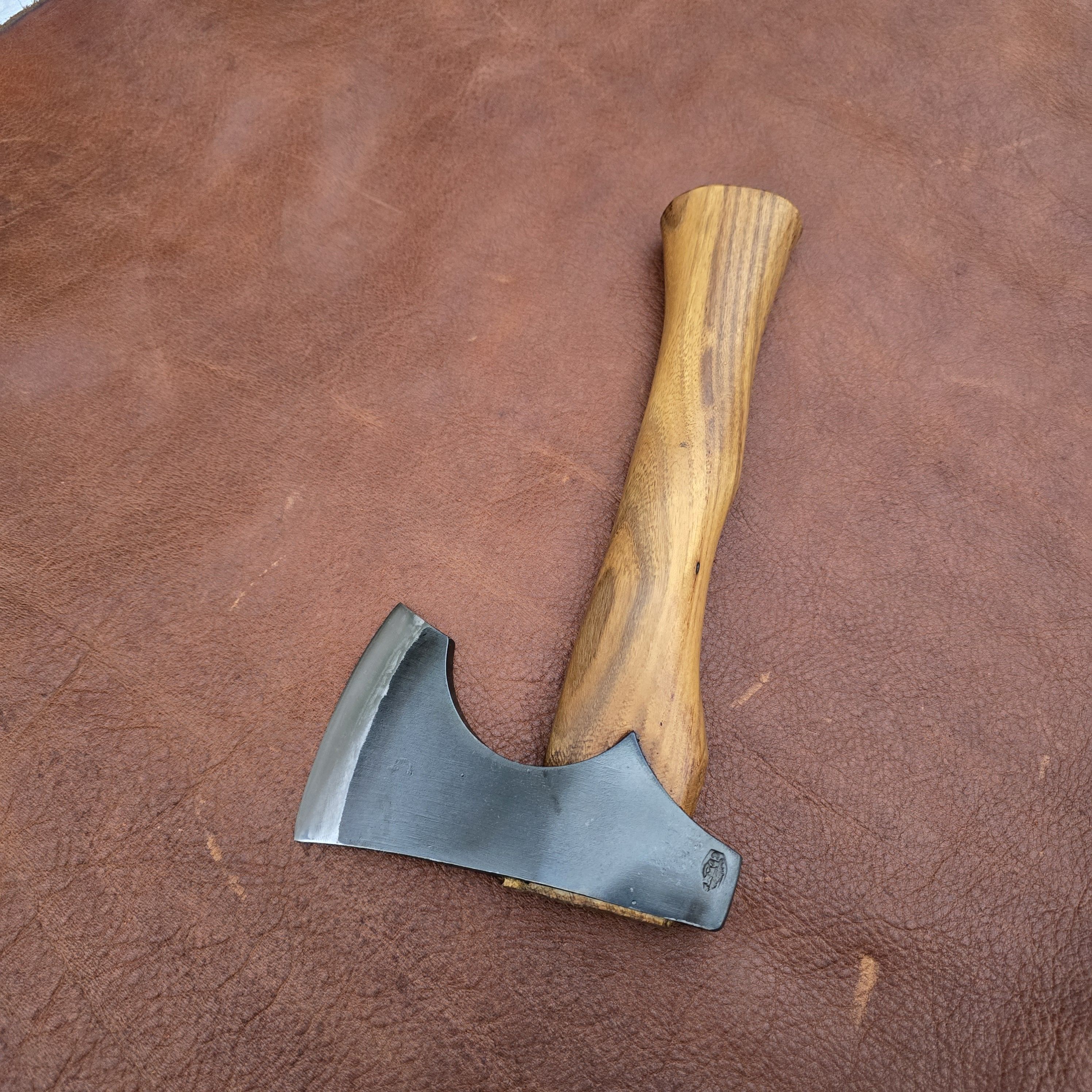 孤品斧头编号-利美 手工锻打户外斧子小斧挖中药的工52100轴承钢