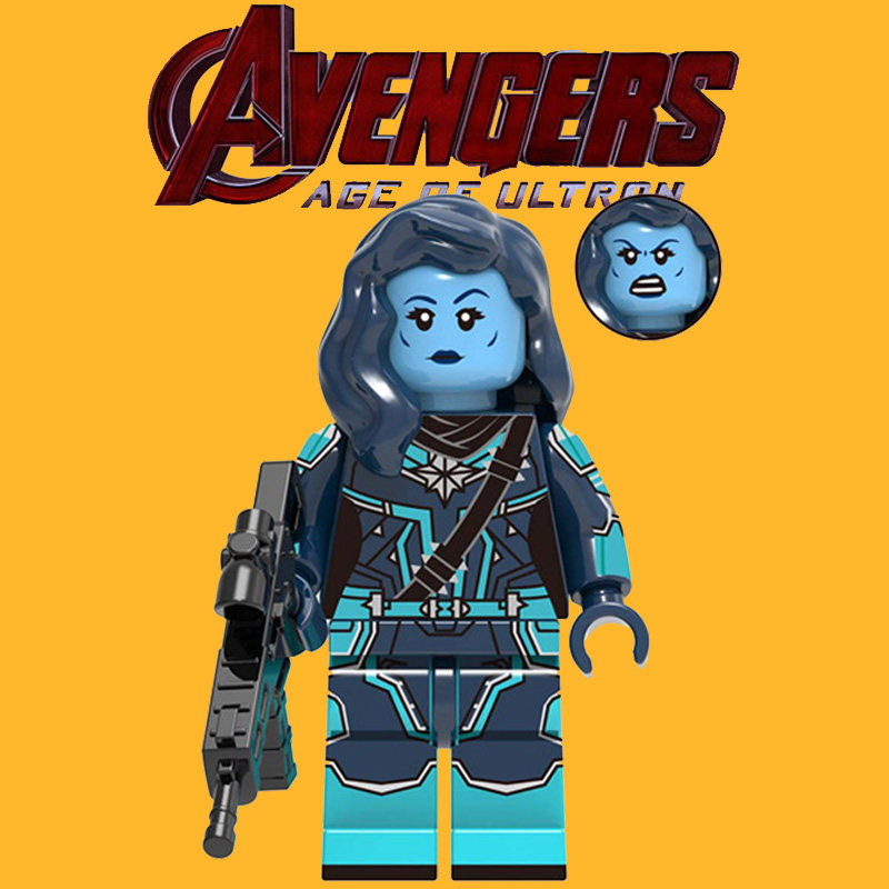 兼容乐高漫威惊奇队长欣宏1196密涅瓦拼装积木人仔玩具男孩子儿童