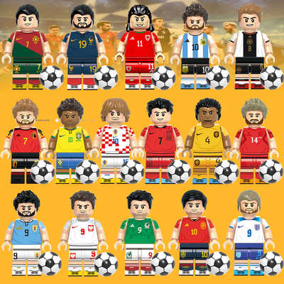 内马尔C罗梅西益智积木人仔