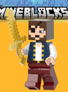 我的世界忍者 MIN068 独眼海盗 21152周边人仔积木拼装益智玩具