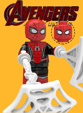 适用小颗粒人仔XP202蜘蛛侠平行世界彼得帕克第三方拼装积木玩具