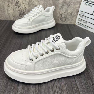 2026春季新款男士休闲鞋软底舒适小白鞋百搭板鞋厚底增高鞋潮流鞋