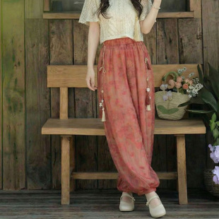 2026年春秋唐制短款圆领袍汉服灯笼裤套装日常文艺复古可穿阔腿裤