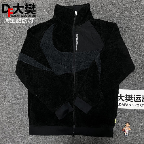 NIKE运动男立领保暖羊羔绒外套