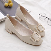 女粗跟2026春秋新款 子软皮防滑软底妈妈鞋 女鞋 女士鞋 中年皮鞋 单鞋