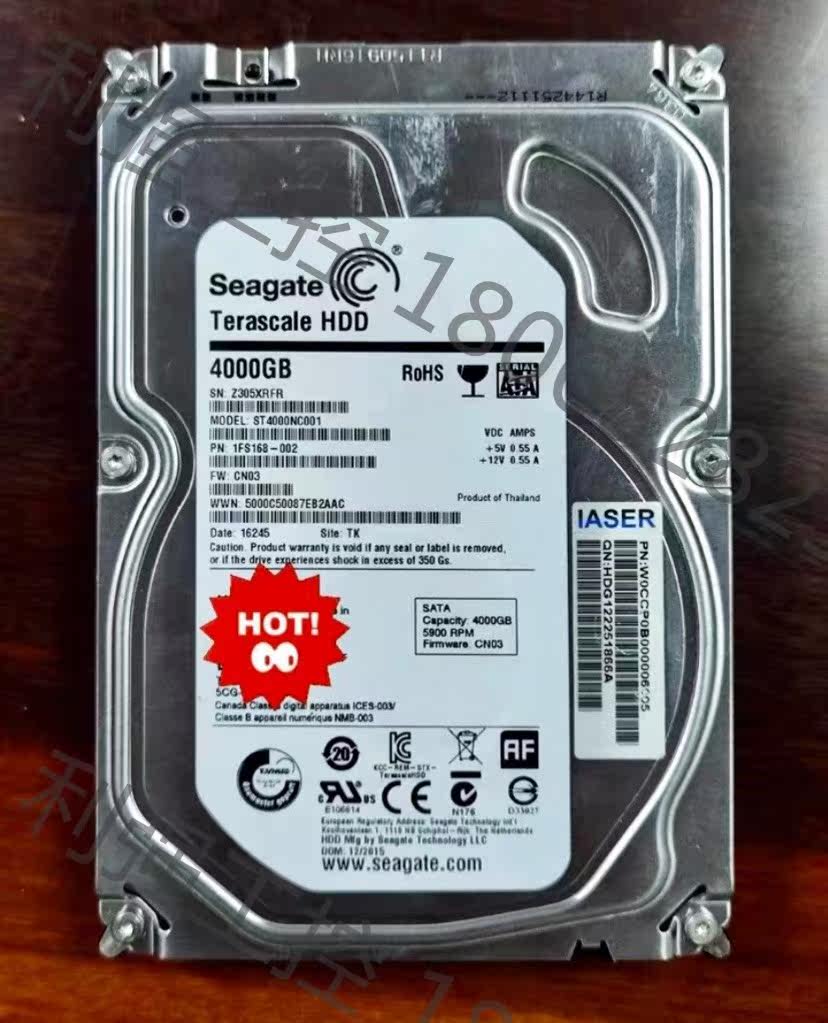 seagate/希捷希捷4t硬盘 3.5寸机械硬盘st400