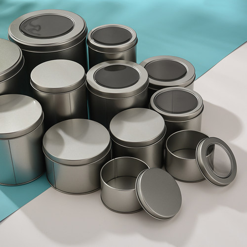 磨砂马口铁盒加厚创意圆形收纳盒