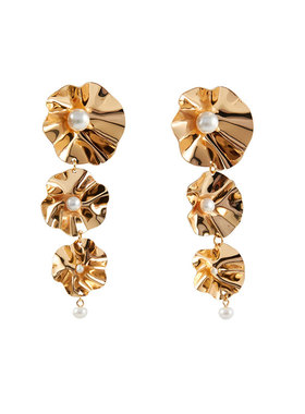 MODERNMUSEUM摩登博物馆轻奢原创设计赖雨濛同款金属花朵系列耳饰