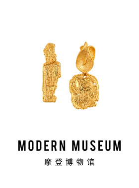 MODERNMUSEUM摩登博物馆原创设计罗马系列耳环女镀金气质复古耳环