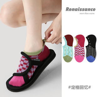 薄款 Renaissance夏季 短袜浅口隐形船袜子女防滑不掉跟小众设计ins
