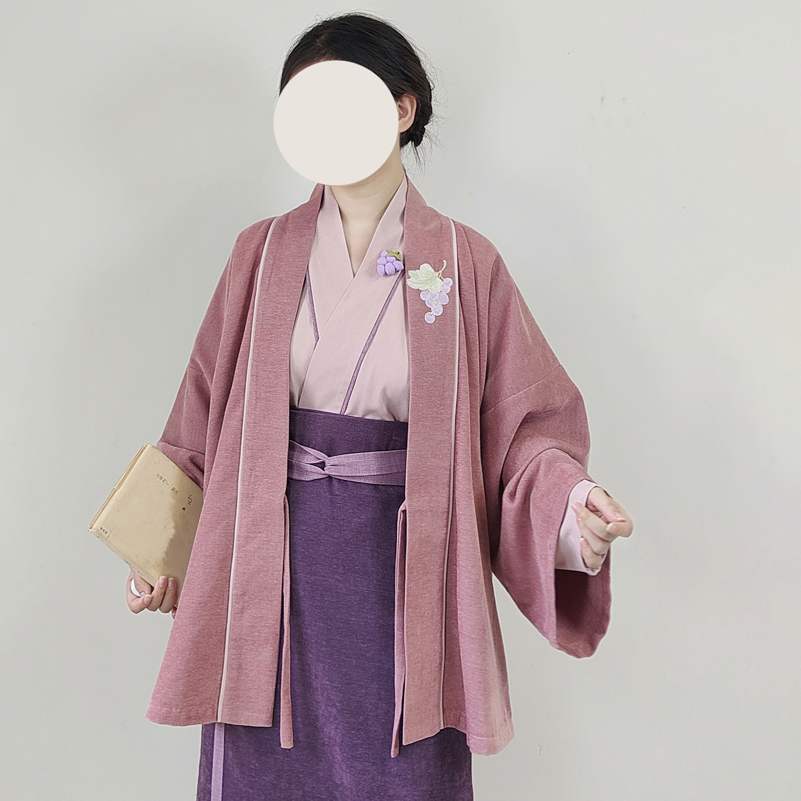 毛呢紫色文艺风宋制汉服