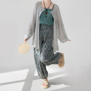 【观止织造｜清梦】唐制汉服元素圆领衫灯笼裤吊带简约文艺日常风