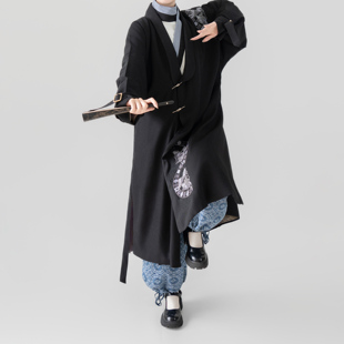 观止织造|飞翼】唐制汉服元素披袄曲领襦牛仔灯笼裤日常风秋冬