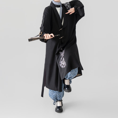 秋冬唐制汉服披袄灯笼裤
