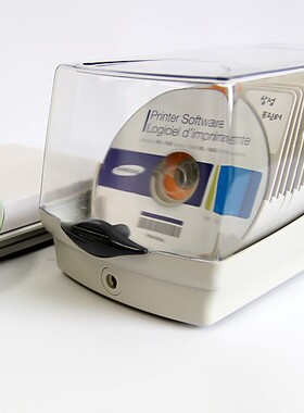 安尚actto CDC-50K 50片装CD光盘收纳盒CD/DVD碟片包防盗锁标签贴