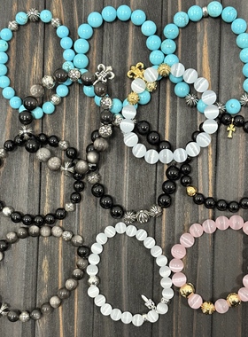 泰银做旧仿水晶手串手链百搭不掉色手串