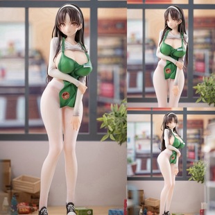 美少女营业花宫茉莉二次元温柔桌面摆件动漫店员小姐机箱手办模型