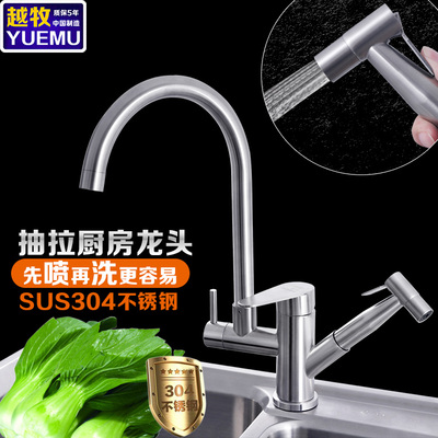 304不锈钢面盆手持喷洒厨房龙头