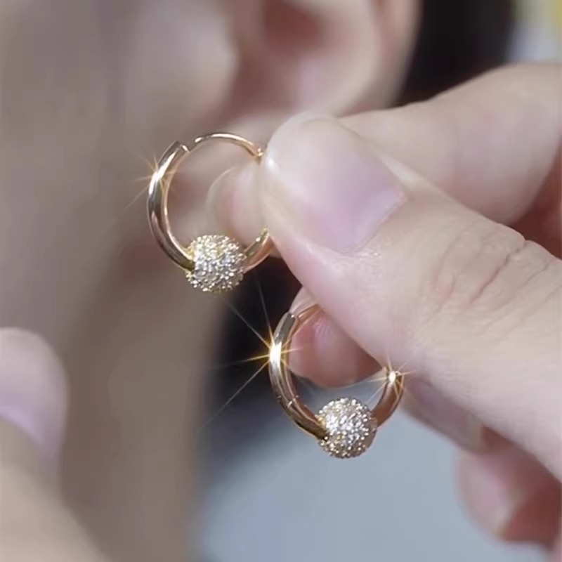 奥特莱斯撤柜轻奢银针耳环防过敏