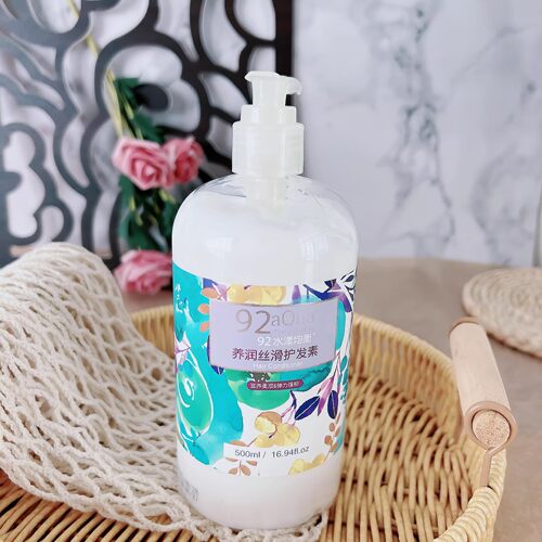 干枯头救星！滑溜到根本抓不住~92水漾均衡养润丝滑护发素500ml