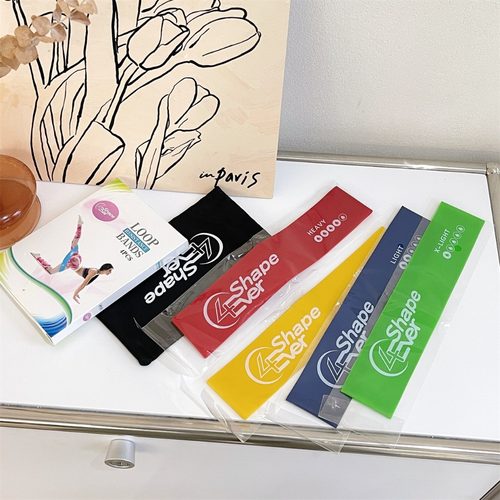 【一套4条】出口款4Eever Shape弹力拉伸带套装拉力圈60cm阻力带