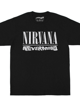 Nirvana Nevermind Kurt Cobain涅槃科特柯本纯棉宽松水洗短袖T恤