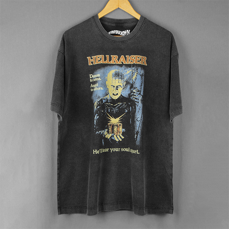 养鬼吃人 T恤 Hellraiser 猛鬼追魂恐怖电影美式休闲短袖 T-Shirt