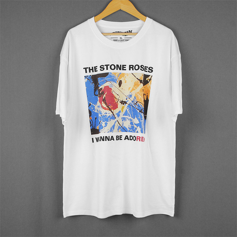 The Stone Roses I Wanna Be Adored 石玫瑰纯棉短袖摇滚美式T恤
