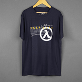 Life CS游戏短袖 代码 半条命Half Logo圆领休闲水洗纯棉男T Shirt