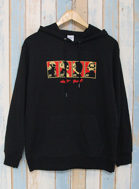 Daft Punk 卫衣 蠢朋克 电子黑色套头连帽帽衫印花 300克 Hoodie